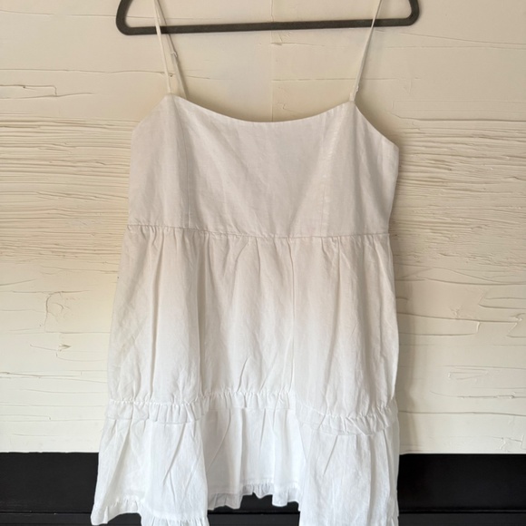 Sunday Best | Linen Blend Hayes Dress | Size Medium | White - Picture 3 of 9
